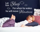 Let Him Sleep For When He Wakes - Baby Boy Nursery Room Decal